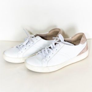 Naturalizer white leather sneakers with taupe accent sz 6.5. Barely used.